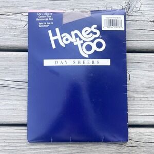 VTG Hanes Too Day Sheer Pantyhose Control Top Brown Barely There CD NOS